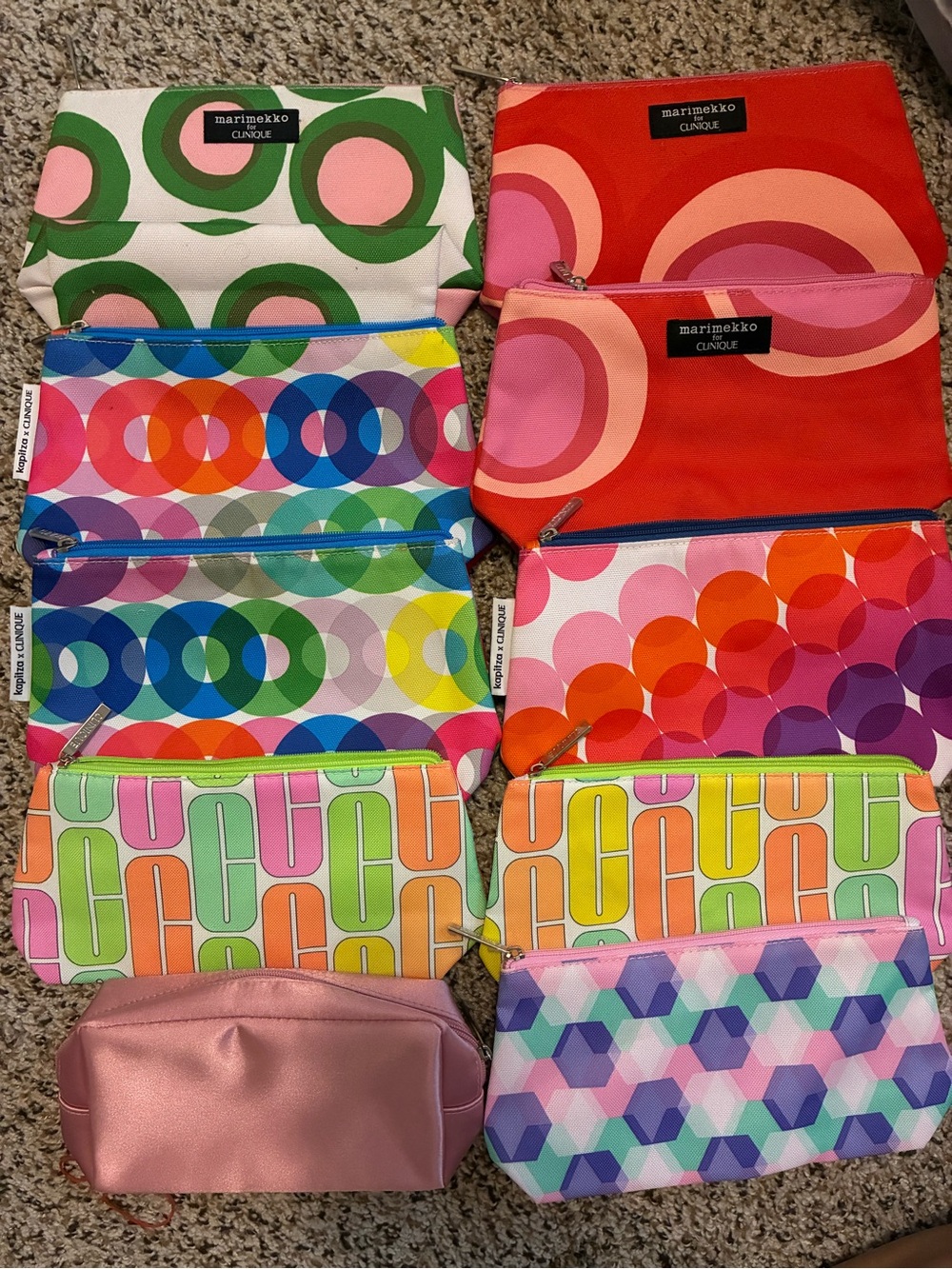 New vintage Clinique cosmetic bags x Marimekko collaboration & Kapitza collab